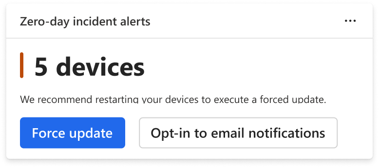 Zero-day incident alerts